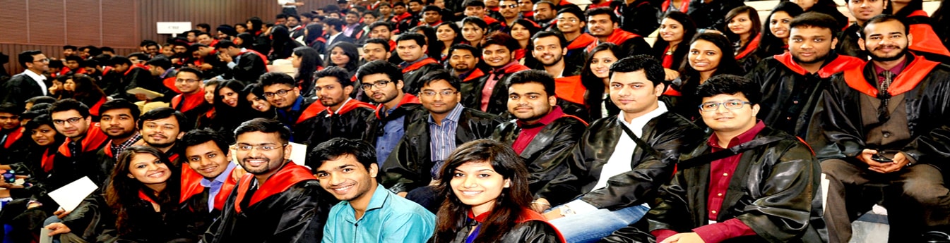 Students dressed in gown in the Convocation of the University