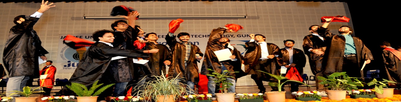 Students dressed in gown enjoying during Convocation of the University