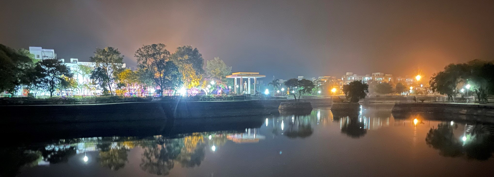 Night View of Lake located in the JUET Campus