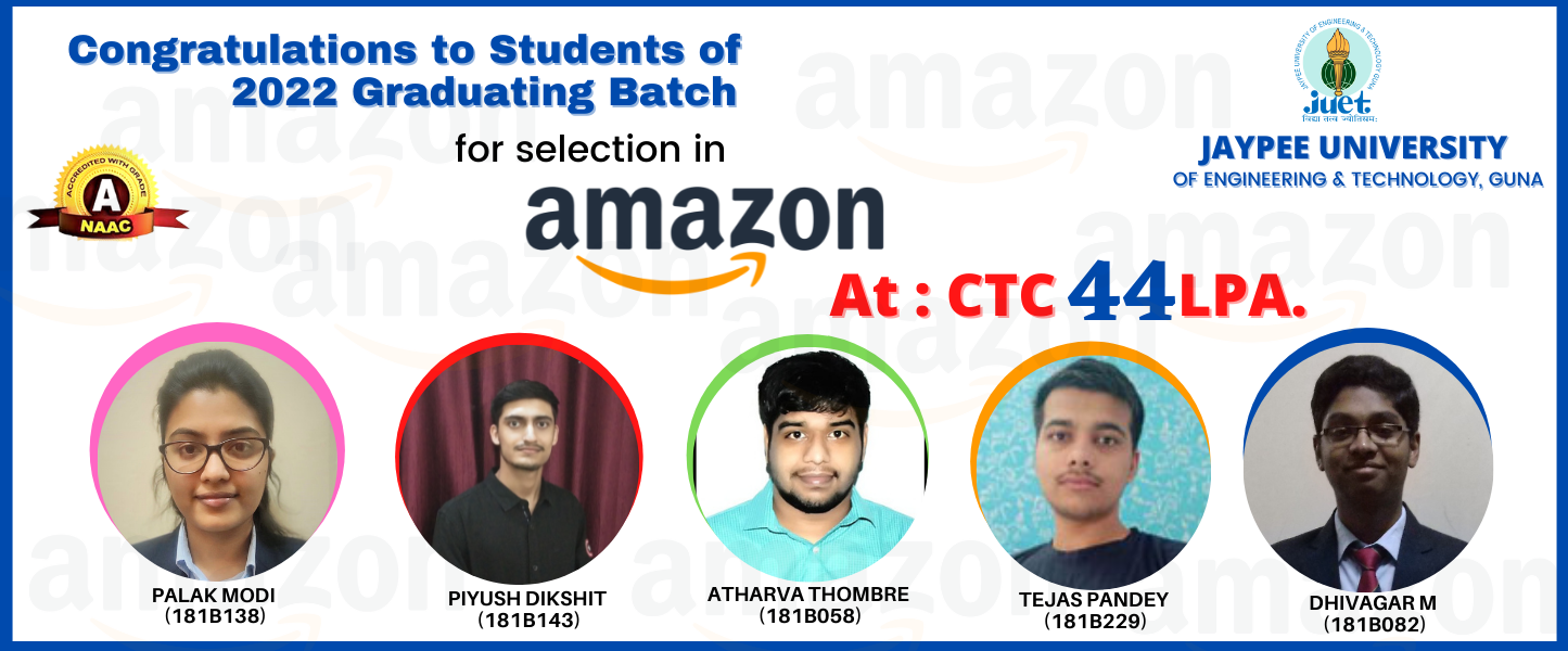 Placement of 2022 Passout Batch in Amazon at a Package of 44 Lakhs